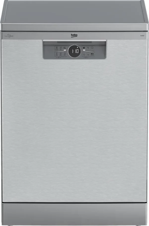 Beko BDFN26430X Mosogatógép, 60 cm, 14 teríték, 6 program, Hygiene Intense, Quick&Shine, AutoGlassShield, Flexible HalfLoad, A++ energia, Ezüst - Image 3