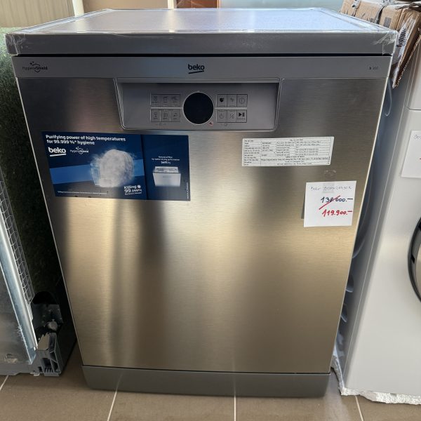 Beko BDFN26430X Mosogatógép, 60 cm, 14 teríték, 6 program, Hygiene Intense, Quick&Shine, AutoGlassShield, Flexible HalfLoad, A++ energia, Ezüst - Image 4