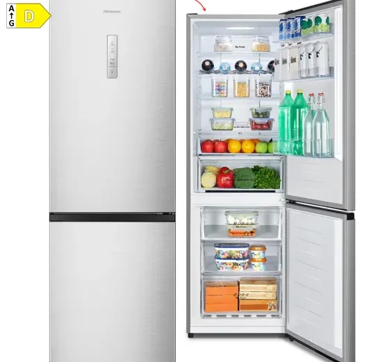HISENSE RB440N4ACD Inverteres NoFrost hűtő, A++, 336L. 200cm,