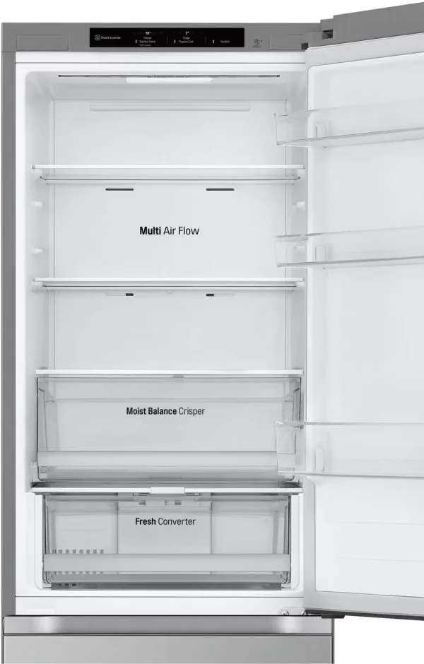 LG GBV3100CPY Inverteres NoFrost hűtő, 344L. A+++, Multi-Air-Flow, DoorCooling, Inox - Image 4