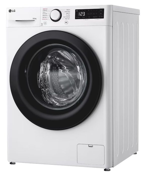 LG F4DR509SBW mosó-szárítógép, 9/6 kg, 1400 centrifuga, GŐZ, INVERTER AI™ DirectDrive MOTOR