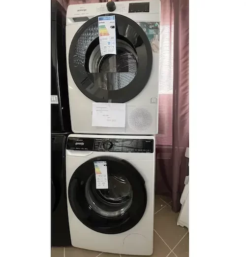 Gorenje DNE92/GN hőszivattyús szárító A++,9kg + GORENJE W2PNA14APWIFI nverteres Gőzmosógép, 10kg, 1400f