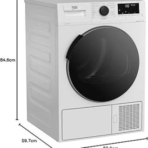 Beko DHC946GX hőszivattyús szárítógép, 9 kg, A++, GentleCare™, AquaWave® kosár, OptiSense®