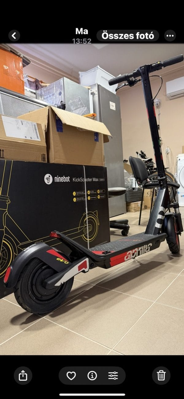 Aprilia eSR2 Evo Elektromos roller - 500 W , 25 km/h, 50 km hatótávolság, 14,4 Ah kapacitású akkumulátorral - Image 13