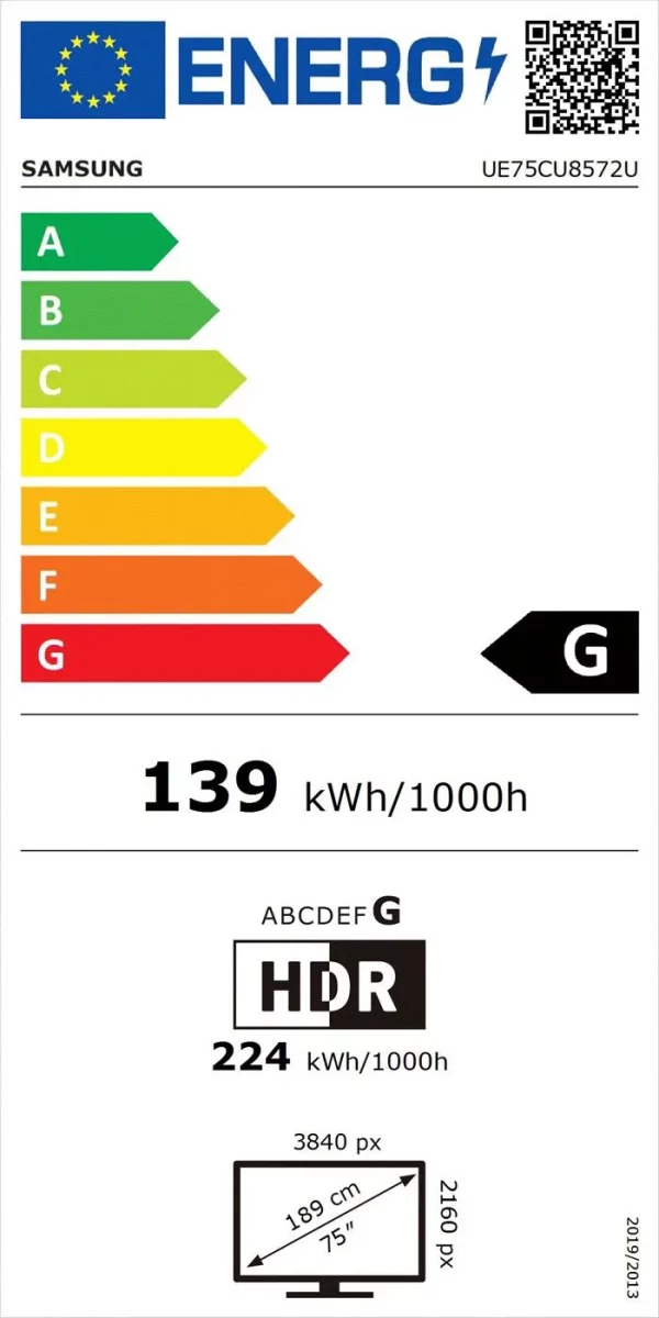 75" Samsung UE75CU8572 SMART LED TV, 191 cm képátló, 4K Ultra HD, HDR10+, HLG, WiFi, Bluetooth, , Tizen, - Image 5