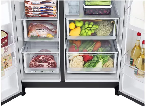 LG GSJV71MCTE Inverteres Side-by-side hűtő, A++, 635 L, No Frost, Door Cooling+, Door-in-Door™  WiFi, LED, M: 189 cm, Fekete - Image 8