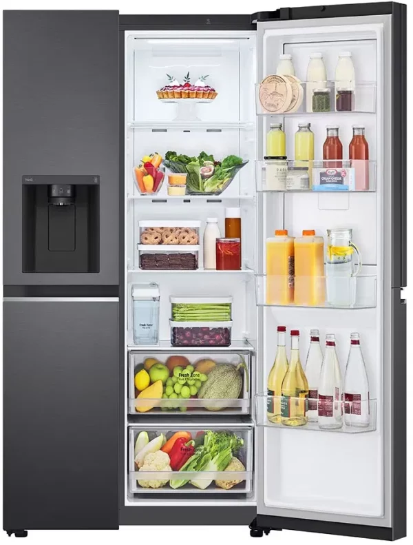 LG GSJV71MCTE Inverteres Side-by-side hűtő, A++, 635 L, No Frost, Door Cooling+, Door-in-Door™  WiFi, LED, M: 189 cm, Fekete - Image 6