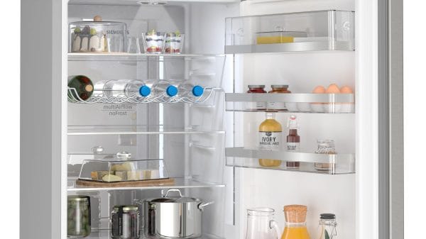 SIEMENS KG39NAIAT iQ500 Inverteres NoFrost hűtő-fagyasztó kombináció, 363 l. , NoFrost, hyperFresh, palackhűtő, szálcsiszolt acél [A energiaosztály] - Image 2