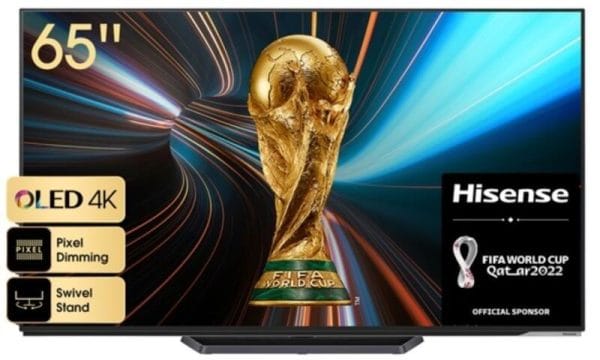 Hisense 65A85H OLED 164 cm-es (65 hüvelykes) TV, 4K, HDR, Dolby Vision IQ és Atmos, IMAX Enhanced, Filmmaker Mode, 120Hz, Beépített Alexa, Google Assistant, Game Mode Pro, DTS Virtual X - Image 2
