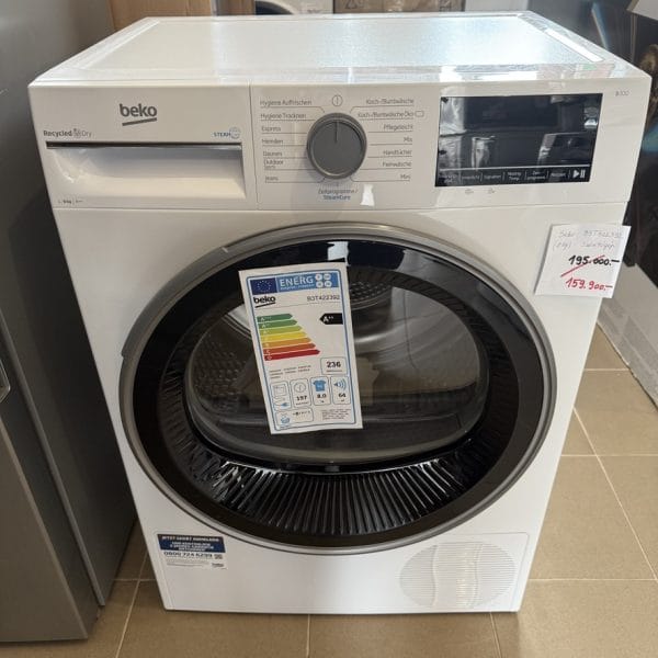Beko B3T422392 hőszivattyús Gőzös szárítógép, A++, 8kg, Keskeny kivitel, 15 program, - Image 2
