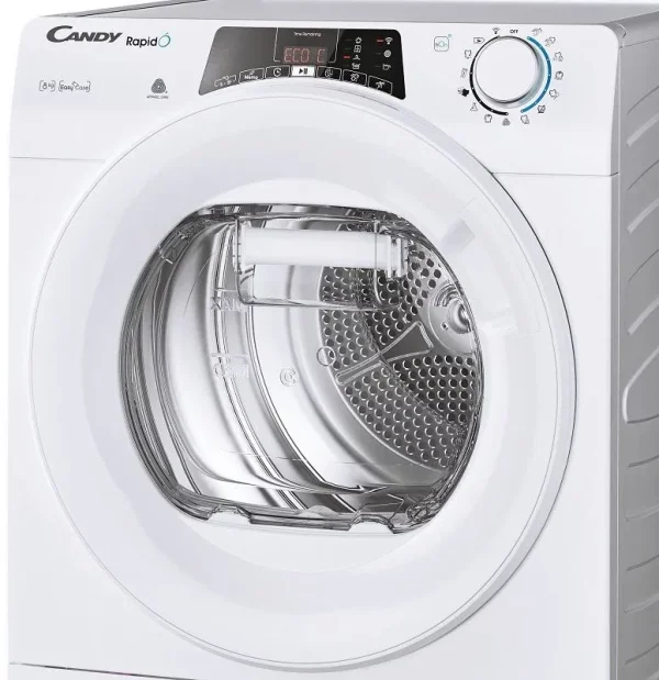 Candy Rapido ROE H8A2TE-S Hőszivattyús szárítógép, 8 kg, WiFi, Easy case, Szárítási érzékelő, Gyűrődésgátló, A++  energiaosztály, Fehér - Image 12