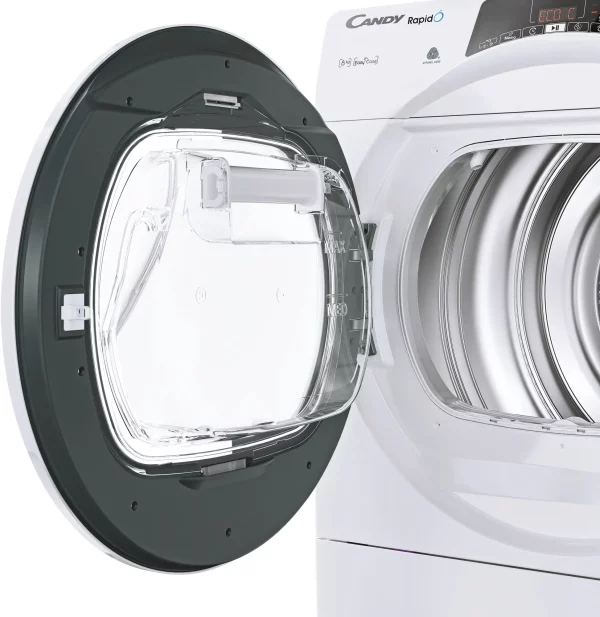 Candy Rapido ROE H8A2TE-S Hőszivattyús szárítógép, 8 kg, WiFi, Easy case, Szárítási érzékelő, Gyűrődésgátló, A++  energiaosztály, Fehér - Image 11
