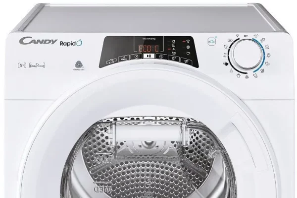 Candy Rapido ROE H8A2TE-S Hőszivattyús szárítógép, 8 kg, WiFi, Easy case, Szárítási érzékelő, Gyűrődésgátló, A++  energiaosztály, Fehér - Image 9