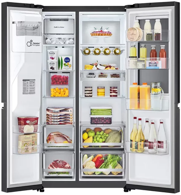 LG GSXV90MCDE Inverteres NoFrost Side by Side hűtő, 635L.,A++, smart funkciók, jégkészítő és víztartály, total No Frost, instaView Door-in-Door™, door Cooling+ - Image 6