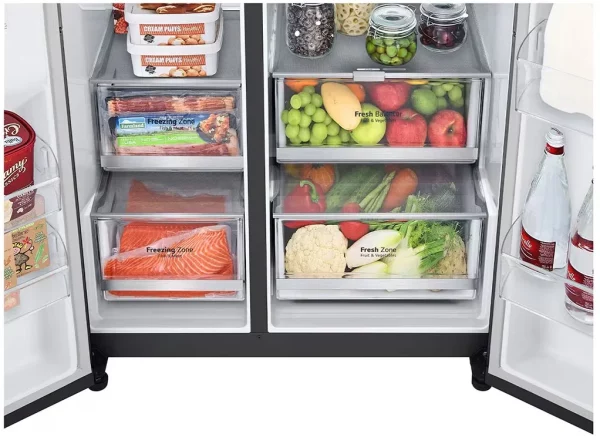 LG GSXV90MCDE Inverteres NoFrost Side by Side hűtő, 635L.,A++, smart funkciók, jégkészítő és víztartály, total No Frost, instaView Door-in-Door™, door Cooling+ - Image 4