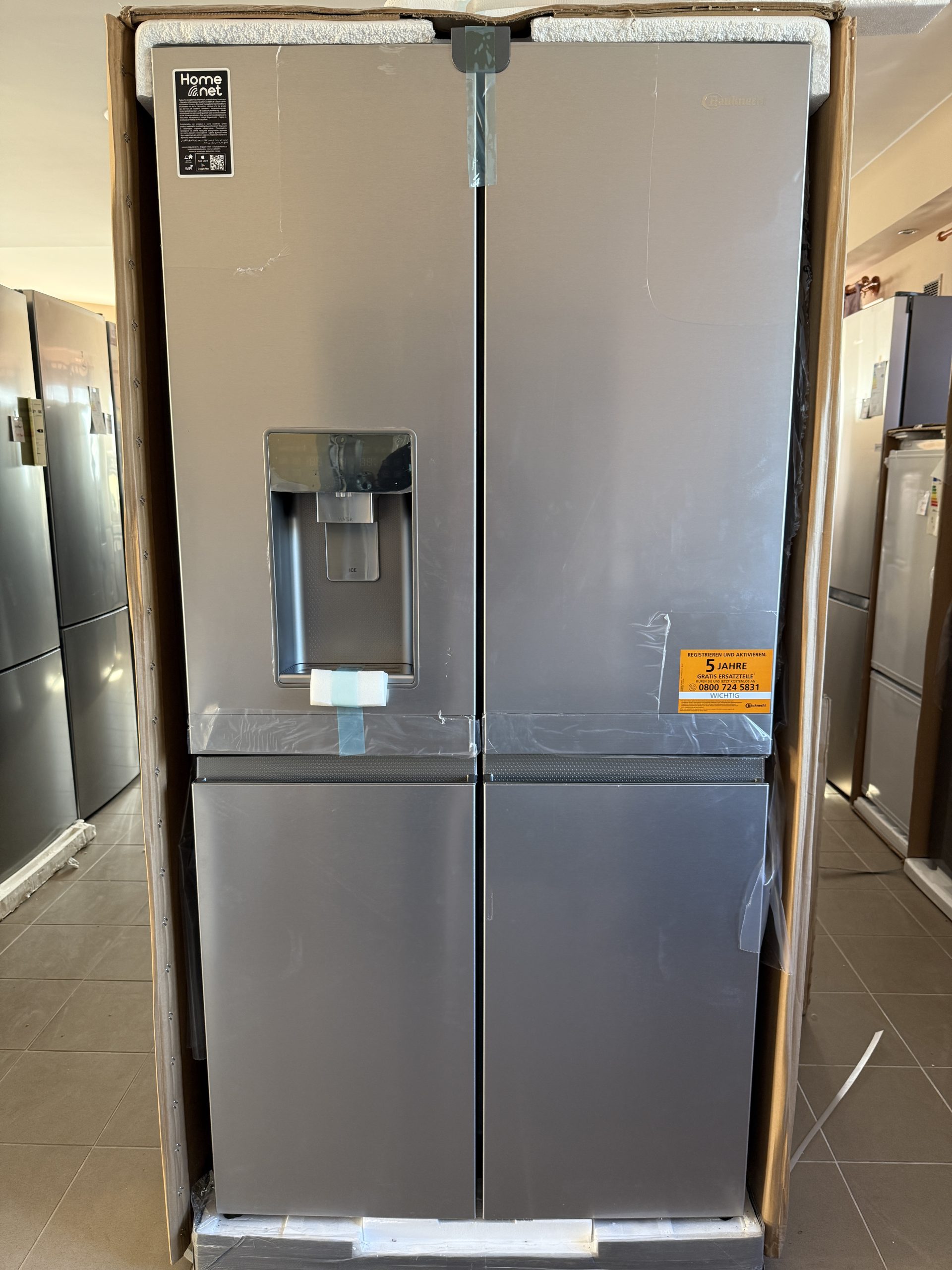 Bauknecht BQ9I MO1L Quattro Side-by-Side hűtő/fagyasztó / Jég- és vízadagoló / Active Oxigen / HomeNet alkalmazás / Átalakítható zónák / 4 ajtós / A+ / 592 L - Image 2