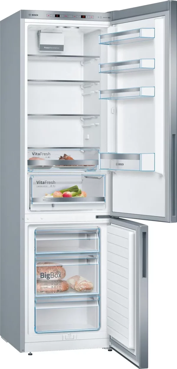 Bosch KGE394LCA Serie6 Kombinált hűtőszekrény, 337l, C energiaosztály, M:201 cm, LowFrost, VitaFresh, Inox - Image 6