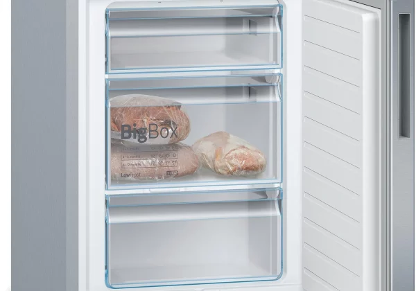 Bosch KGE394LCA Serie6 Kombinált hűtőszekrény, 337l, C energiaosztály, M:201 cm, LowFrost, VitaFresh, Inox - Image 5