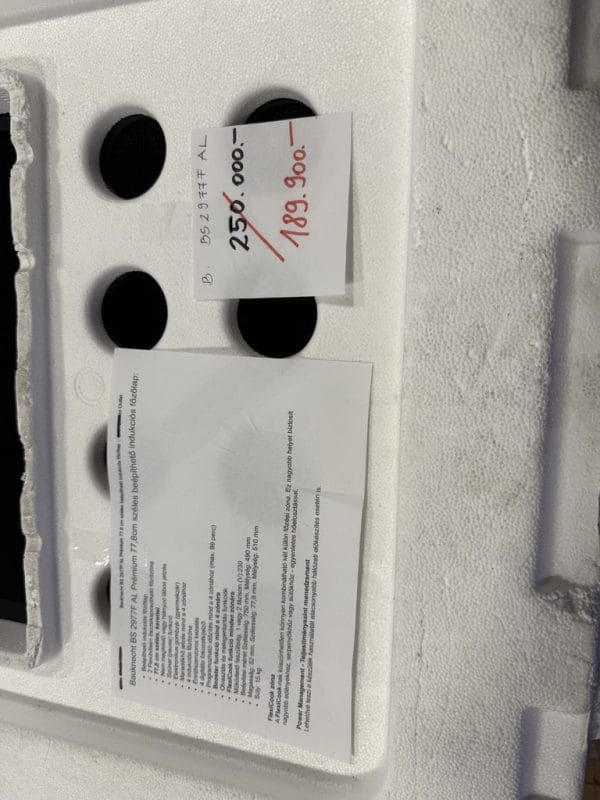 Bauknecht BS 2977F AL Prémium 77,8 cm széles beépíthető indukciós főzőlap - Image 2
