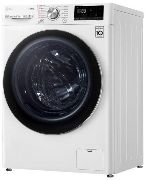 LG F4DV710S2E DirectDrive Mosó- és szárítógép, 10.5kg / 7kg mosás és szárítás kapacitás, 1400 fordulat/perc, WiFi kapcsolat, A energiaosztály, fehér - Image 8