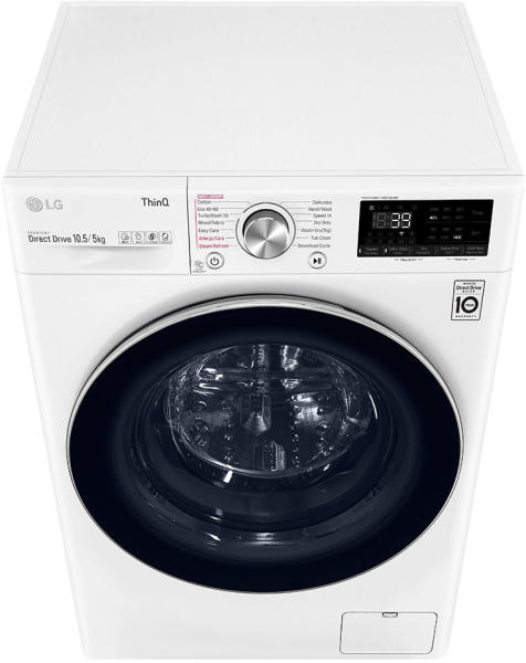 LG F4DV710S2E DirectDrive Mosó- és szárítógép, 10.5kg / 7kg mosás és szárítás kapacitás, 1400 fordulat/perc, WiFi kapcsolat, A energiaosztály, fehér - Image 6