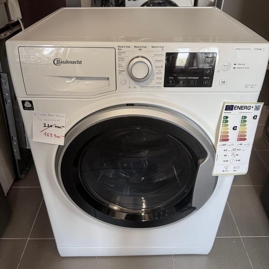 Bauknecth WATK Sense 96 41 N Inverteres Mosó-Szárítógép, 9/6kg, 1400f. Gőzfunkció - Image 9