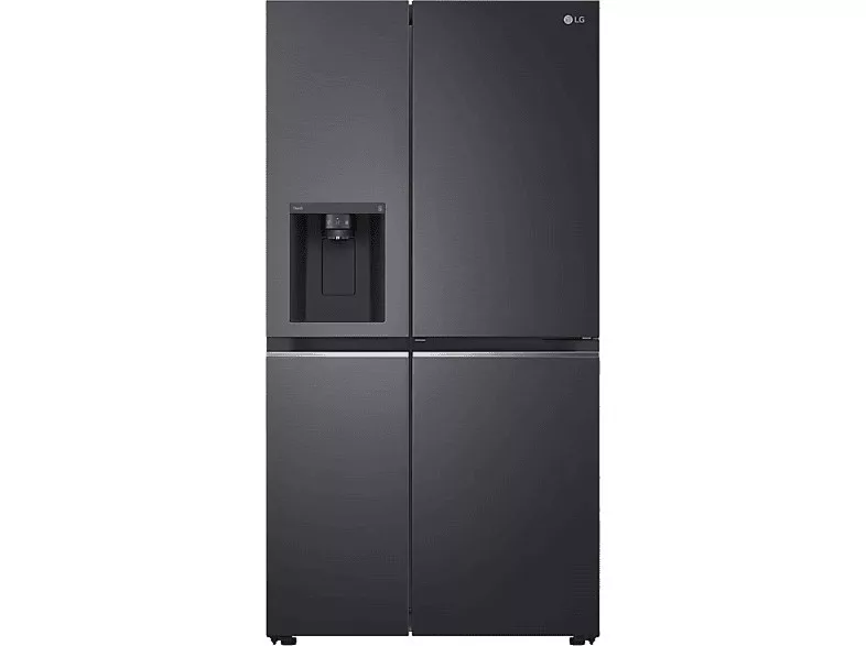 LG GSLV71MCTD Side by side hűtő, 635 l, Total No Frost, DoorCooling+, Linear Cooling, Multi-Airflow, D energia, Kompresszor Lineáris Inverter, M 179 cm, Fekete