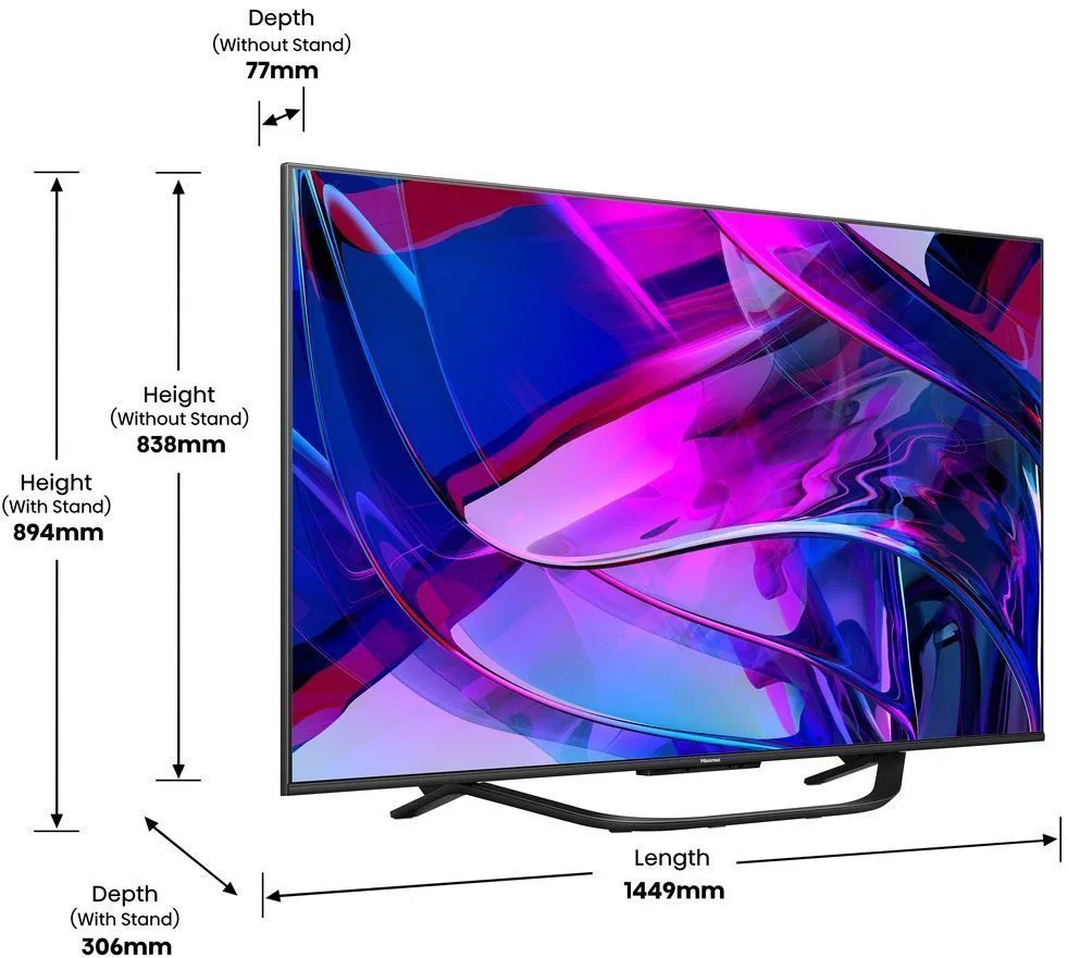 Hisense 65U7KQ PRO UHD 4K SMART TV, ULED Mini Led 144Hz, 165 cm képátló, 4K Ultra HD, Direct LED, HDR10, HDR10+, HLG, Dolby Vision - Image 5