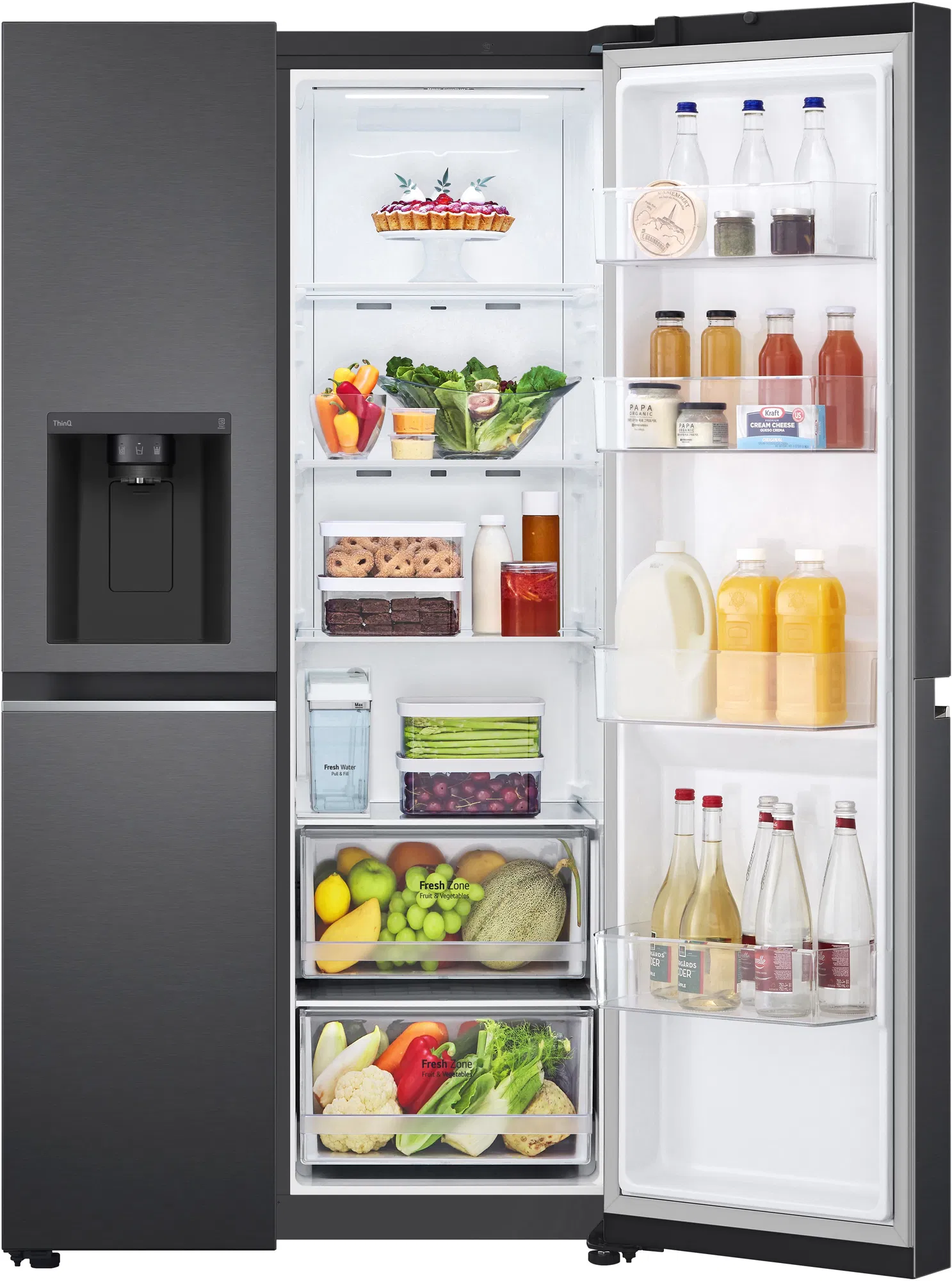 LG GSLV71MCTD Side by side hűtő, 635 l, Total No Frost, DoorCooling+, Linear Cooling, Multi-Airflow, D energia, Kompresszor Lineáris Inverter, M 179 cm, Fekete - Image 9
