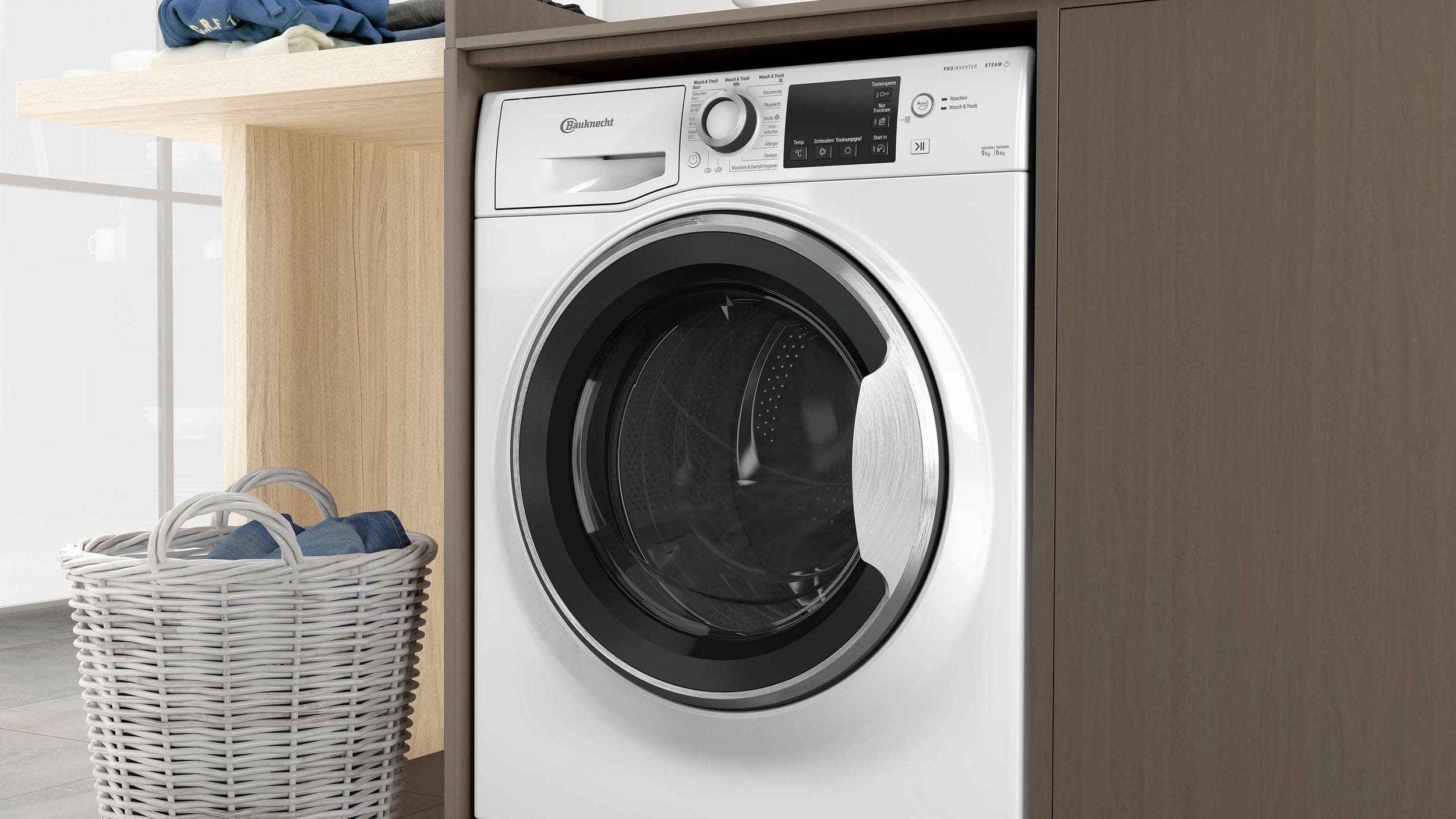 Bauknecth WATK Sense 96 41 N Inverteres Mosó-Szárítógép, 9/6kg, 1400f. Gőzfunkció - Image 6