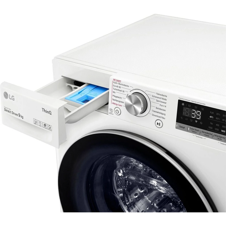 LG F6WV709P1 ThinQ® Elöltöltős Mosógép 9 Kg AI Direct Drive® Letölthető Programok Allergy Care, 1600f. - Image 3