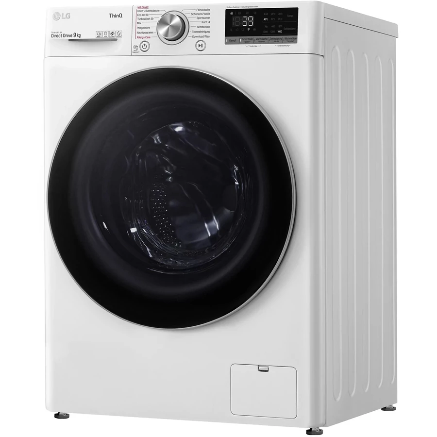 LG F6WV709P1 ThinQ® Elöltöltős Mosógép 9 Kg AI Direct Drive® Letölthető Programok Allergy Care, 1600f.