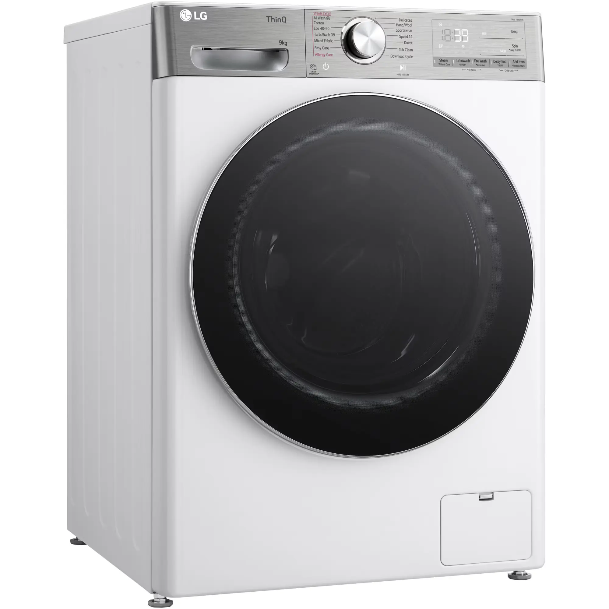 LG F4WR909P3W Inverteres DirectDrive Gőzmosógép, A energia, 9kg, 1400f.