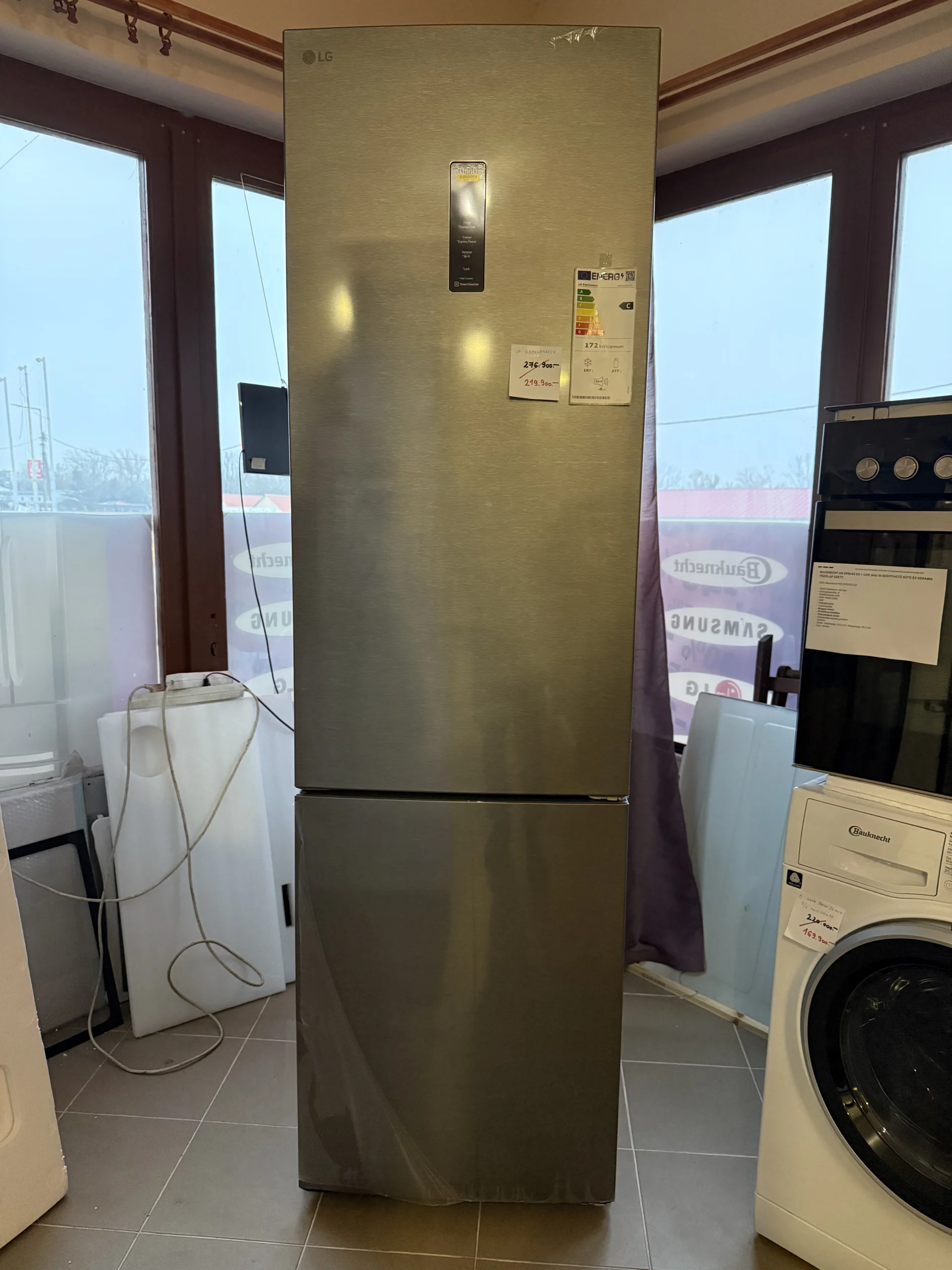 LG GBP62DSXCC1 Inverteres NoFrost hűtőszekrény, DoorCooling+™ és ThinQ™ technológia, 384L kapacitás, C energia - Image 2