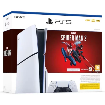 PlayStation 5 konzol, 1 TB SSD + Marvel Spider-Man 2 játék (lemez)