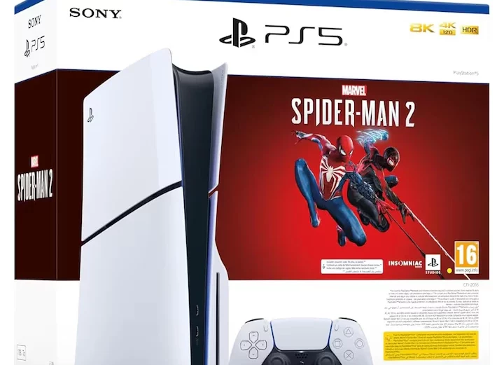 PlayStation 5 konzol, 1 TB SSD + Marvel Spider-Man 2 játék (lemez)