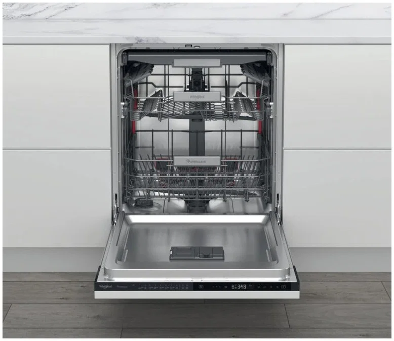 WHIRLPOOL WIP 4T133 PFE Beépíthető Inverteres powerClean plus 3-kosaras mosogatógép, 14 teríték, A++ energia(D) - Image 5