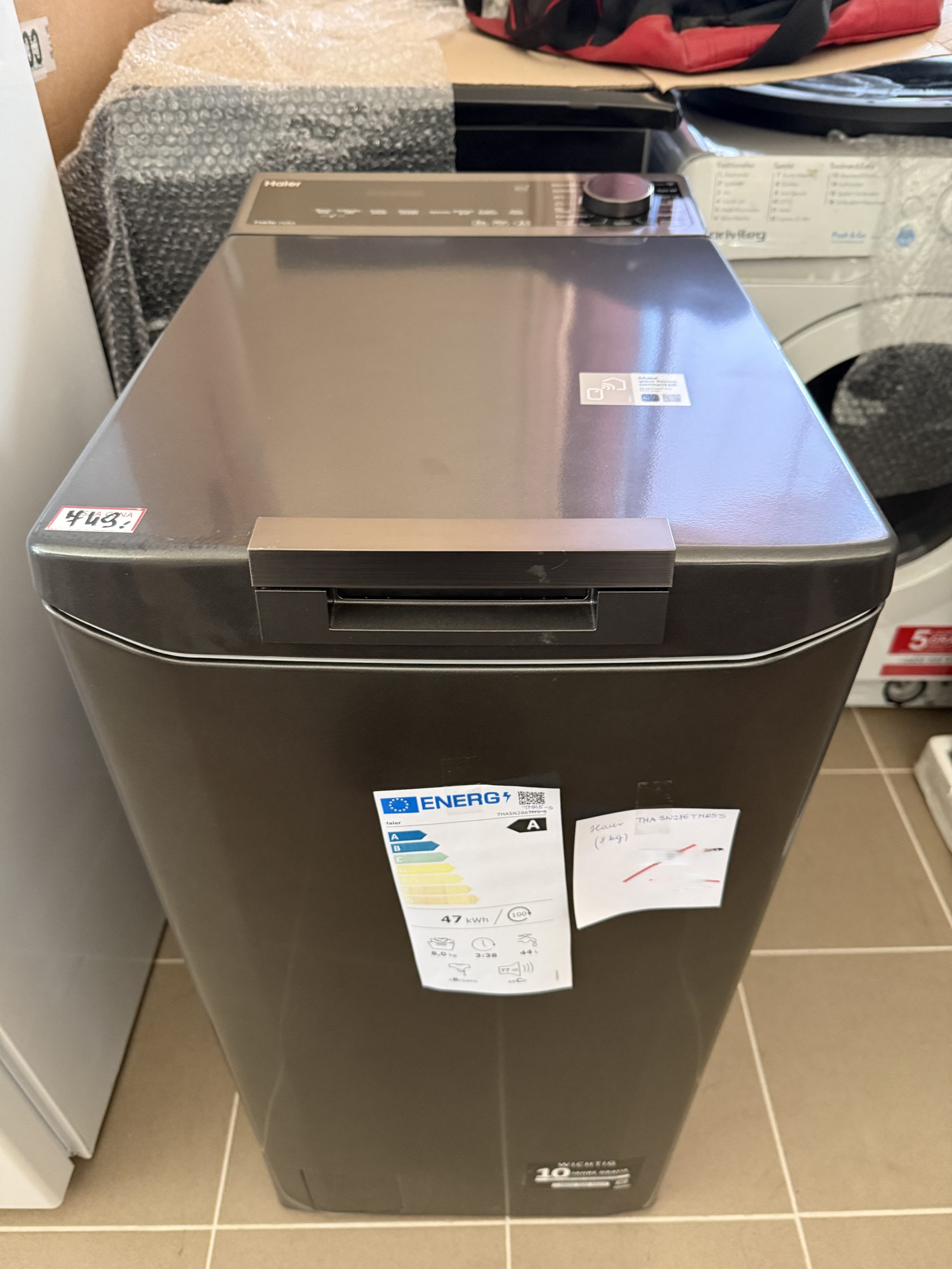 HAIER THASN276TMR5-S T SERIES 7 Inverteres mosógép, 8kg, 1200f. Bluetooth, Wi-Fi, A energia - Image 2