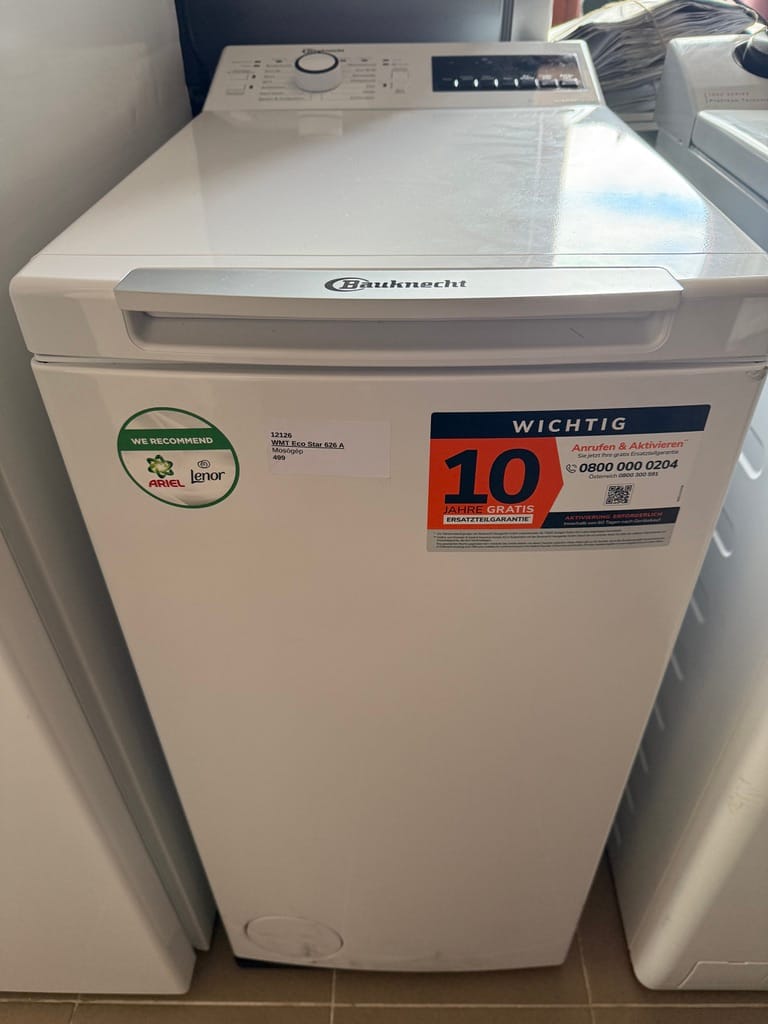 Bauknecht WMT Eco Star 626 A Inverteres felültöltős mosógép, 6kg, A energia, - Image 2
