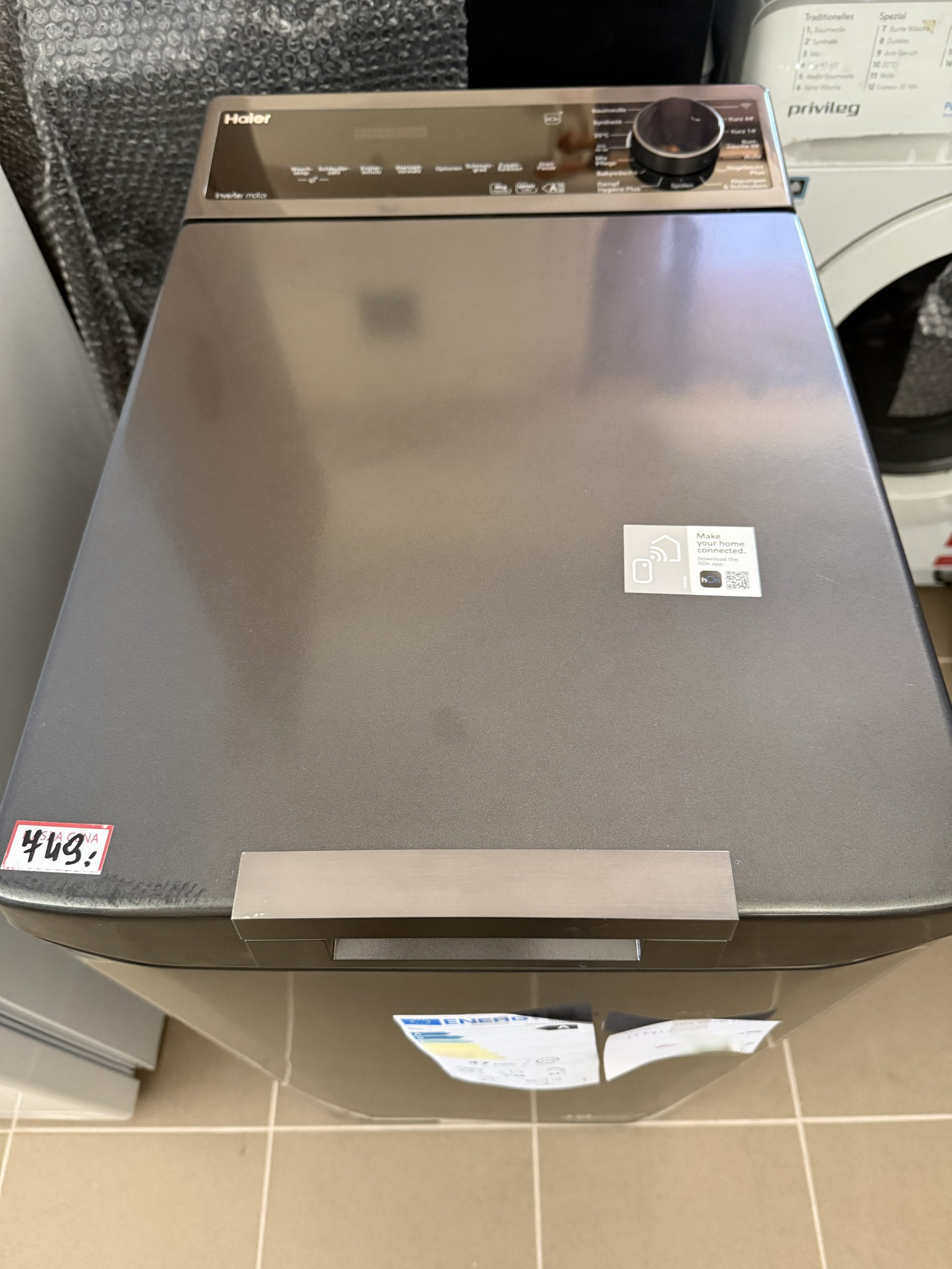 HAIER THASN276TMR5-S T SERIES 7 Inverteres mosógép, 8kg, 1200f. Bluetooth, Wi-Fi, A energia - Image 4