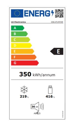 LG GSLV51PZXE Inverteres NoFrost side-by-side hűtő, A++, 635L. Víz és jégadagoló - Image 5