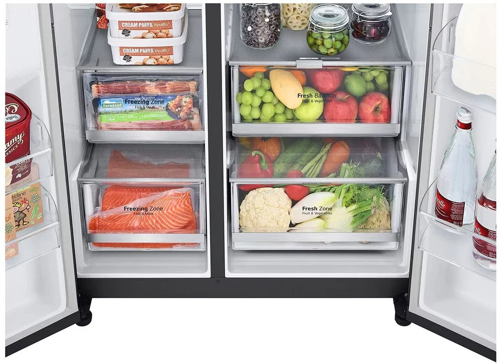 LG GSGV80EPLD InstaView™ Side-by-Side hűtő, DoorCooling⁺ᵀᴹ és ThinQ™ technológia, 635L kapacitás - Image 3