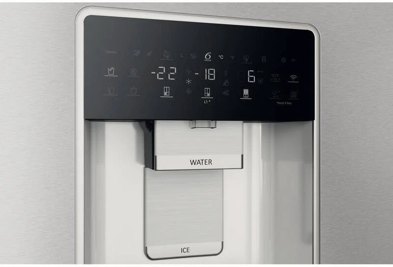 WHIRLPOOL WQ9I MO2L EF Inverteres 4-ajtós NoFrost side by side hűtő, 355/237 L.hűtő-fagyasztó, Triple No Frost rendszer, jég és víz adagoló - Image 12