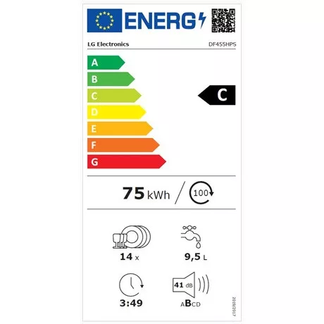LG DF455HPS QuadWash™ gőzös mosogatógép TrueSteam™ technológiával, Automatikus ajtónyitás, 14 teríték, ThinQ™ WiFi funkció - Image 2
