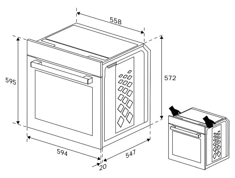 Beko BBUM13329XS beépíthető sütő és kerámia főzőlap szett, 72L. teleszkópos sütősín, Gőztisztítás, A energia - Image 4