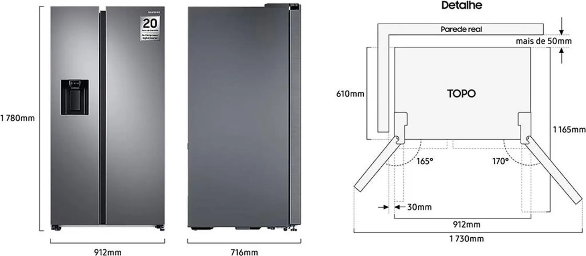 Samsung RS68CG852DS9, Inverteres NoFrost SBS hűtő víz-jégadagolóval, A++, 634 L., belső víztartály, - Image 2