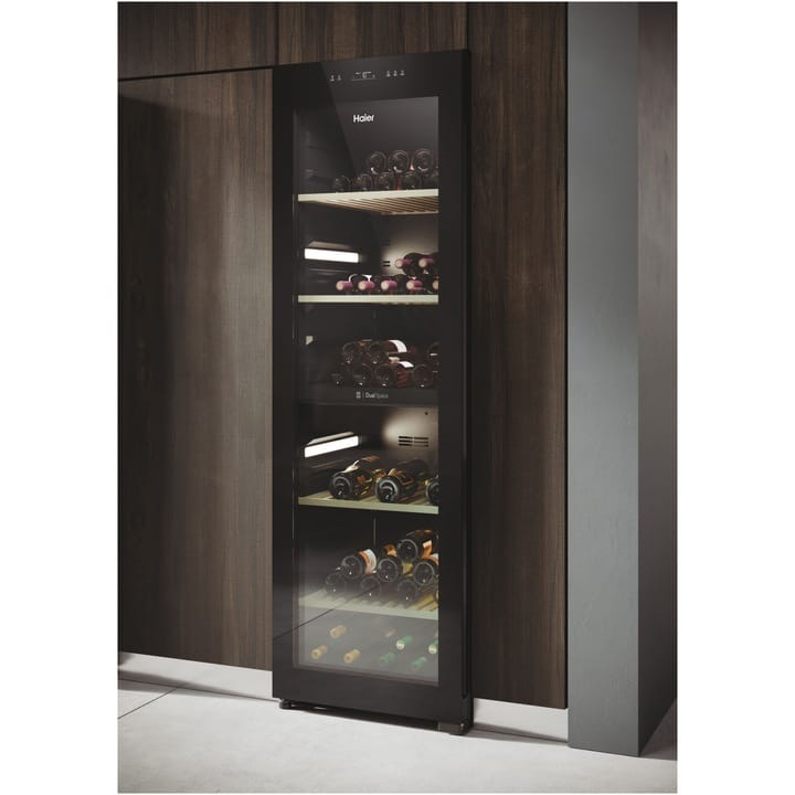 Haier HWS236GDGU1 Borhűtő, 236 palack, WiFi, LED, Kétzónás, Megfordítható ajtó, H 190 cm, Fekete - Image 10
