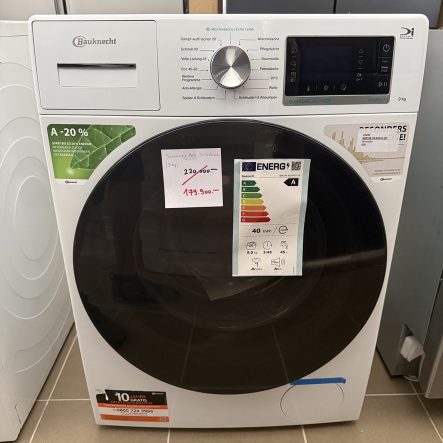 Bauknecht B6R 98E SILENCE DE Inverteres elöltöltős DirectDrive mosógép, 9kg, 1400f. A energia, - Image 2