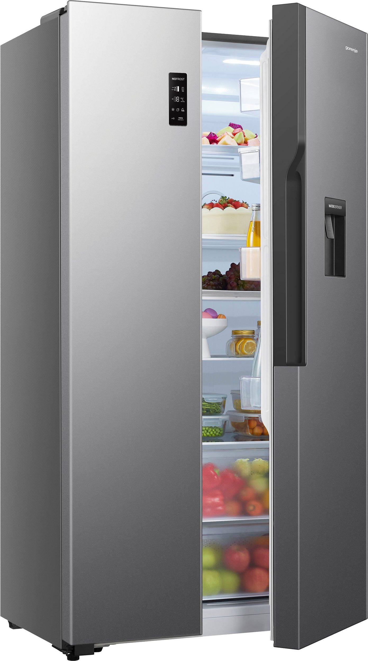 Gorenje NS9FSWD NoFrost Side by Side hűtőszekrény, A+ energia, 334l hűtőrész / 185l fagyasztórész, vízadagoló - Image 5