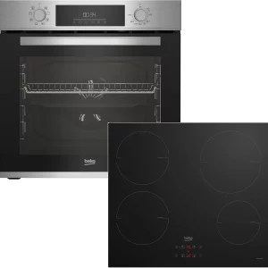 Beko BBSM12340X beépíthető sütő és indukciós főzőlap szett, 72L. A-energia, 4-zónás indukciós lap